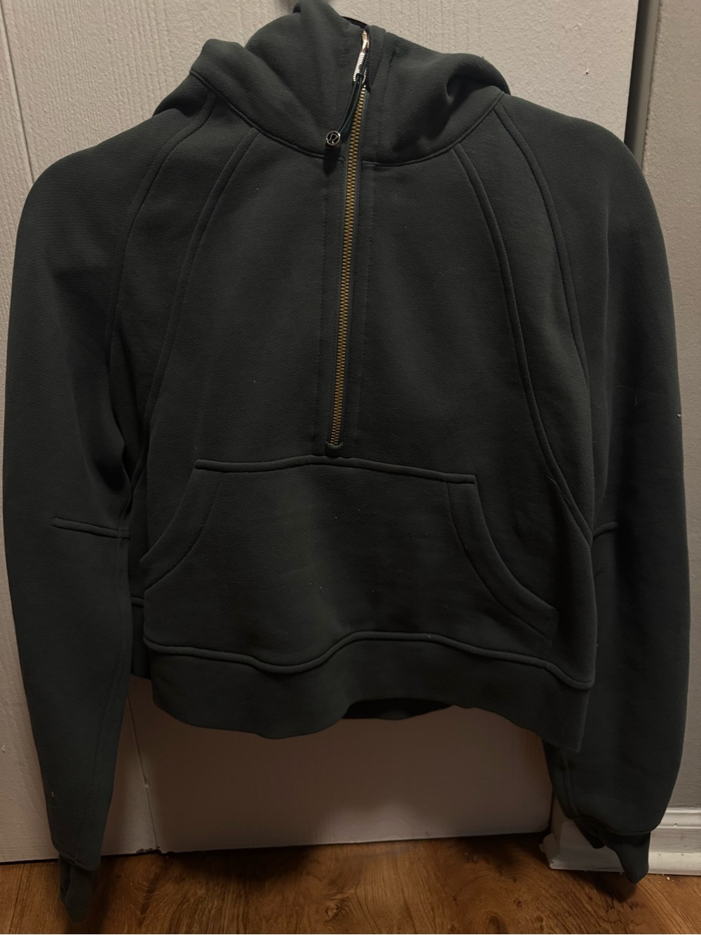 Lululemon Scuba Half zip dark forest